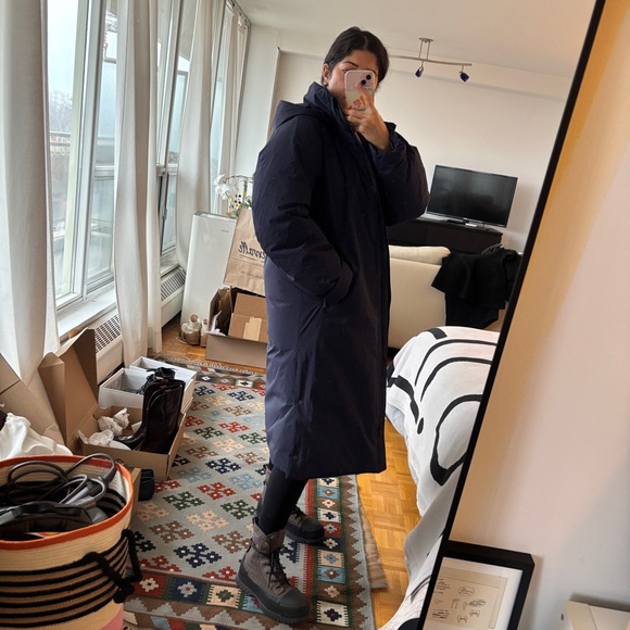 NWT Uniqlo Ultra Warm Hybrid Down Long Coat Size S - Picture 6 of 14